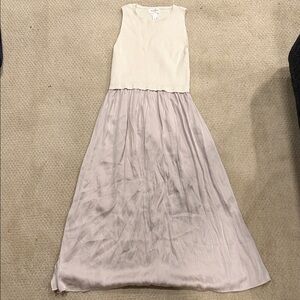 Wishlist Elegant Cream and Gray Formal Dress